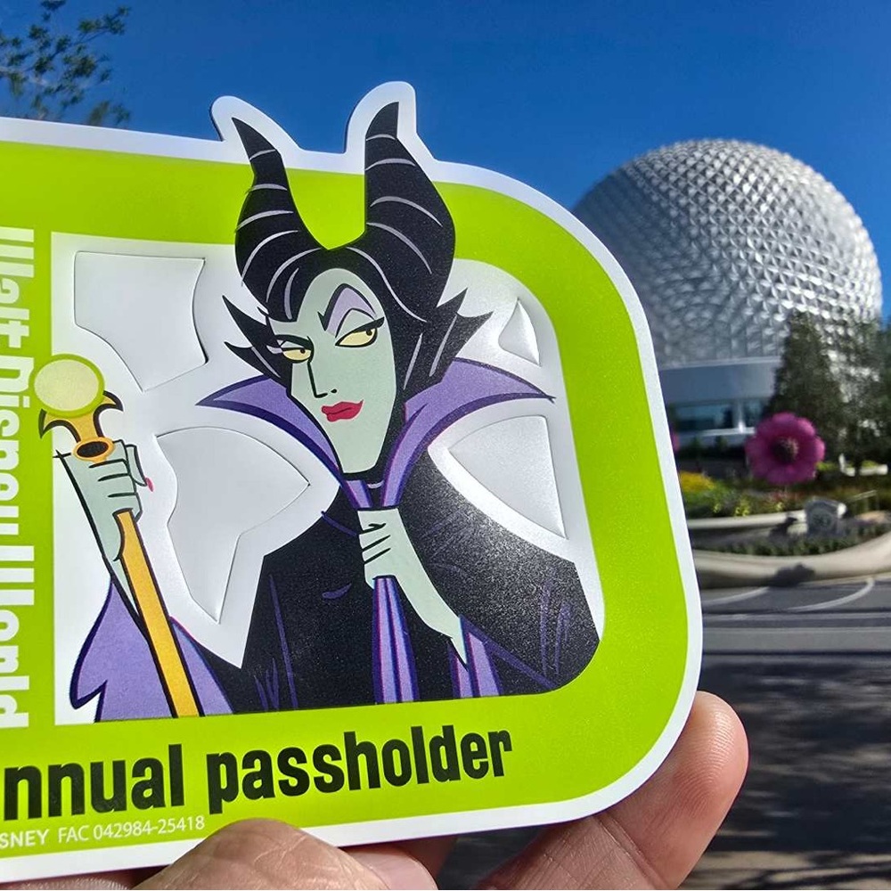 Disney Maleficent Passholder Decal - Green and Purple